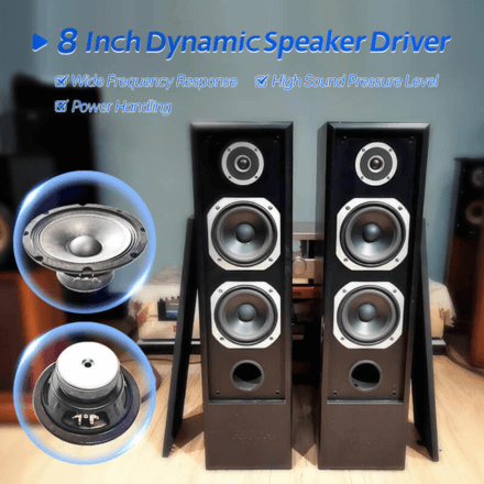 8-Inch Dynamic Speaker Driver for Powerful Sound