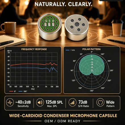 Wide Cardioid Condenser Microphone for Instruments and Group Vocals