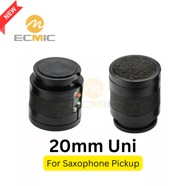Vorder- und Rückansicht einer dynamischen 20-mm-Mikrofonkapsel für Saxophonabnahme