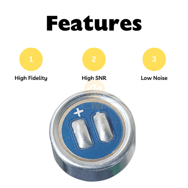 Omnidirectional Electret Microphone Capsule for Decibel Meter 6mm