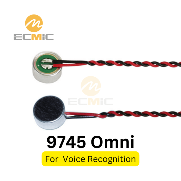 Inserto de micrófono electret con reconocimiento de voz de 9,7 mm con cables