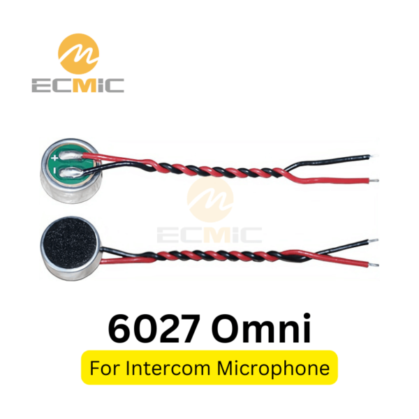 6mm Omnidirectional Electret Microphone Insert with Leads for Intercom