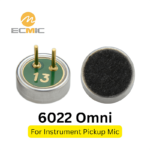 Capsule de microphone à électret de 6 mm avec broches pour micros d'instruments