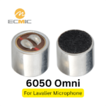 Cabeça de microfone de eletreto omnidirecional de 6 mm para microfone de lapela