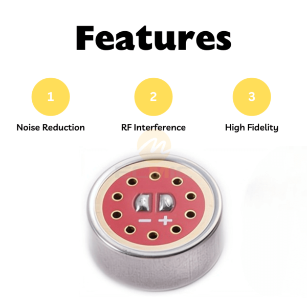 Electret Microphone Element for Live Streaming 16mm
