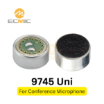 Elemento de microfone de eletreto unidirecional de amortecimento duplo de 9,7 mm