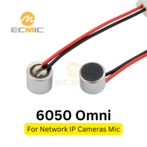 Microphone omnidirectionnel de 6 mm avec fils pour caméras IP réseau