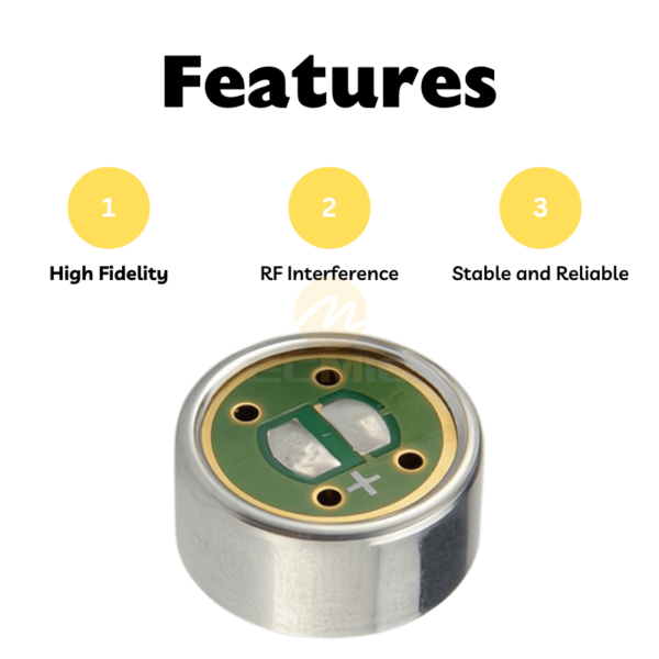 Cardioid Dual-Chamber Microphone Capsule for KTV Karaoke 9.7mm