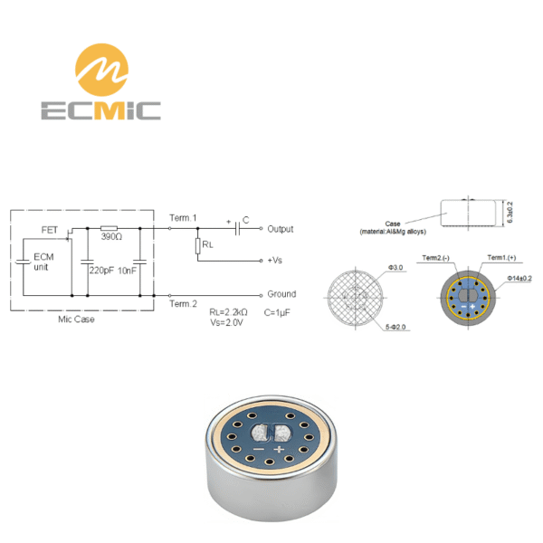 14mm Electret Condenser Microphone Element for Clear Conference - Image 3