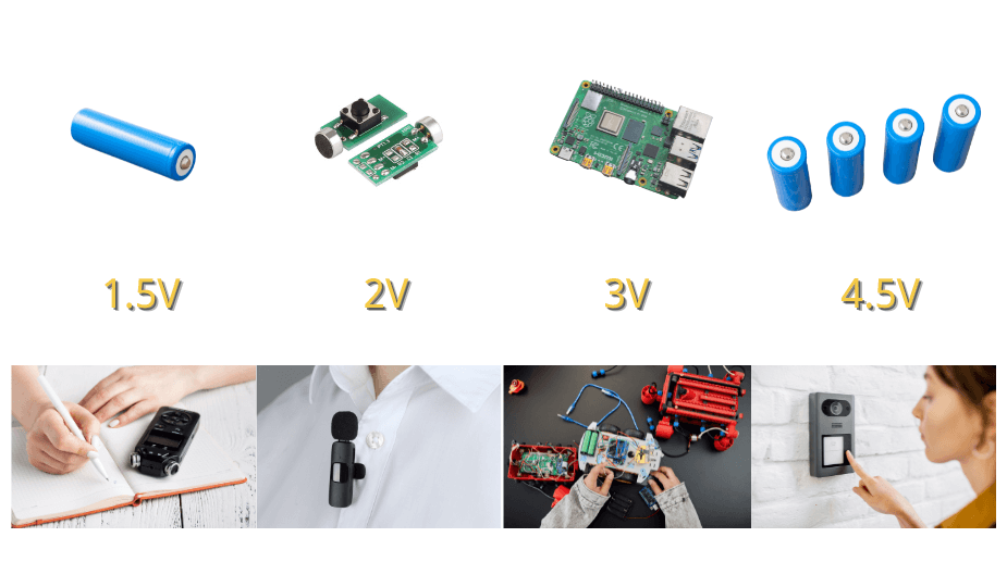 Electret microphone bias voltages and application scenarios
