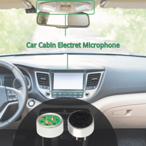 Car Cabin Electret Microphone – 9.7 × 5 mm, Overhead Lamp & Infotainment Screen