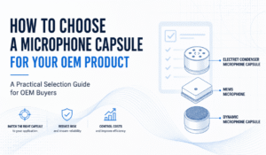 Como escolher uma cápsula de microfone para o seu produto OEM: um guia de aquisição em 5 etapas